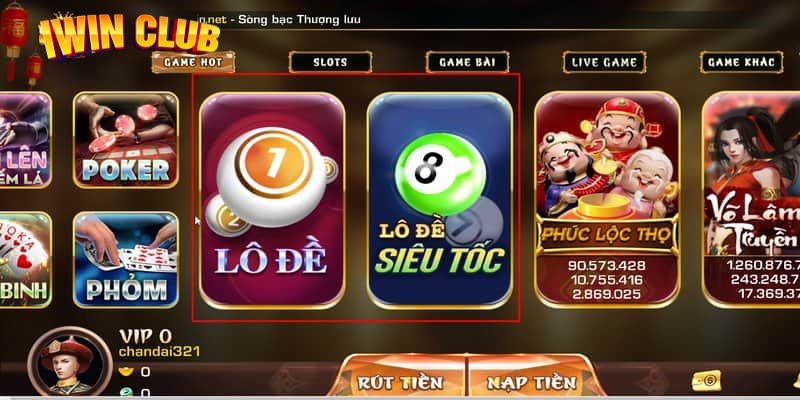 Các loại cá cược xổ số tại IWIN phổ biến thu hút nhiều người chơi